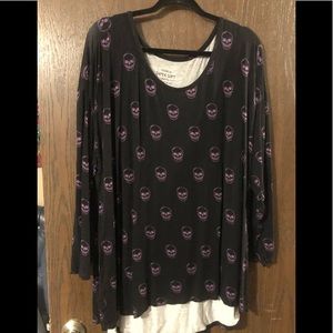 Torrid Super Soft Long-Sleeve Skull Pattern Top